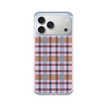 iPhone 17 Pro Max ClearX (MagSafe 兼容) 冰透藍 - Pattern Play - 復古格紋