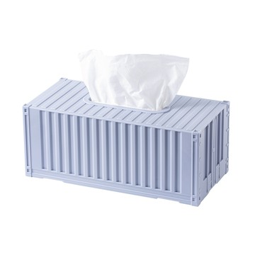 【UDiLiFE】工業風貨櫃屋造型衛生紙盒 (寧靜藍) 貨櫃衛生紙盒 面紙盒 貨櫃面紙盒 衛生紙盒 集裝箱 紙巾盒