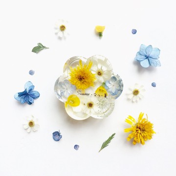 【季節系列の夏】夏季立體乾燥花擺設/花型擺設/紙鎮