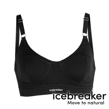【icebreaker】Queens 女後扣式內衣JN200 『黑色』戶外 運動 柔軟 舒適 羊毛 吸濕 排汗 抑味 控溫 0A59HR