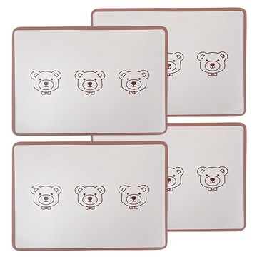 沐慕家居 MYU 防滑皮質餐墊 Set 4個  40 x 30 x 0.3cm  紳士小熊  1組