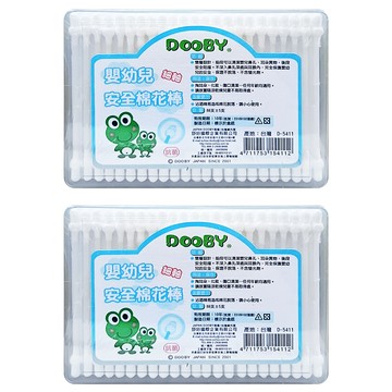 DOOBY 大眼蛙 嬰幼兒細軸安全棉花棒  88支  2盒