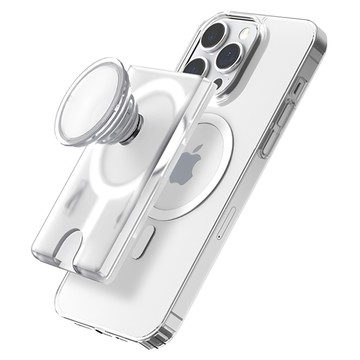 morac Magsafe支架手機殼卡夾  透明色  1個