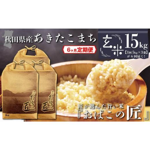 ふるさと納税 秋田県 大仙市 秋田県産おばこの匠あきたこまち　15kg （5kg×3袋）玄米