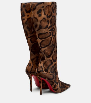 Christian Louboutin Miss Z 100 calf hair knee-high boots