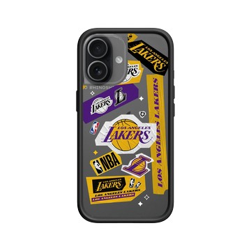 iPhone 17 Mod NX -邊框背蓋組合 (相機按鈕) 黑 - NBA - 拼貼系列-洛杉磯湖人 L.A. Lakers - Collage
