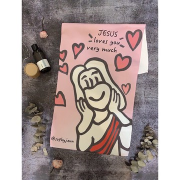 Sophie Art 耶穌愛你 Jesus Loves You 毛巾
