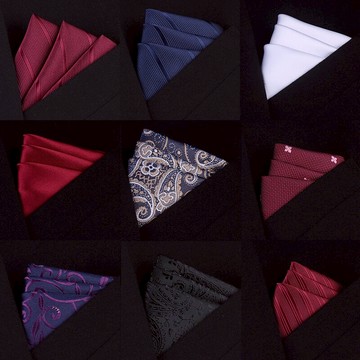 男裝西裝口袋巾方巾男士襯衫手帕巾正裝西服胸巾絲巾胸口巾小白色