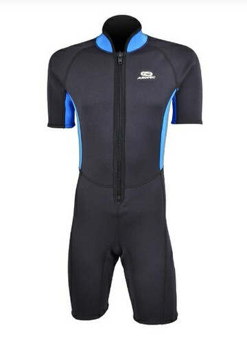 【【蘋果戶外】】AROPEC 亞洛沛 2.5mm 前開式短袖短褲 連身防寒衣 (男款) DS-3B145M-FZ-2.5mm 台灣製