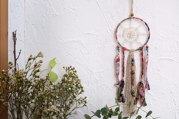 和風捕夢網掛飾 - 勾玉吊飾