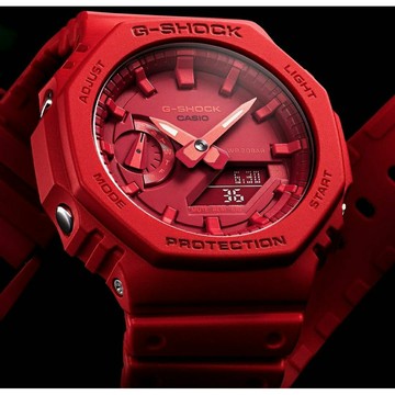 【SC牛仔褲】開立發票 附保固卡 卡西歐 CASIO 全新台灣公司貨 農家橡樹紅色款式 限量款 #GA-2100-4A