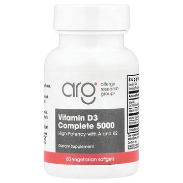 Allergy Research Group, 多面維生素 D3 5000，60 粒素食軟膠囊