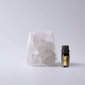 【Montagne】白水晶｜富士山晶礦杯透明款（不贈杯蓋）｜檀香10ml _廠商直送