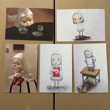 現貨 山崎龍一 明信片 小森畫廊 五張一組 一套販售