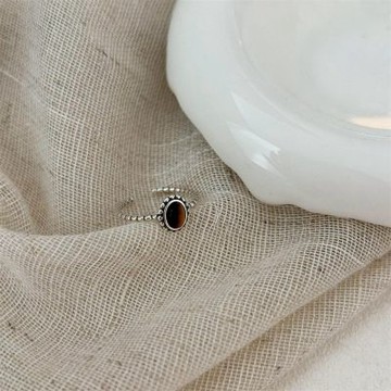 MoonDy 可調節 送閨蜜 銀戒指 戒指女 152 ins戒指 虎眼石 開口戒指 情人節