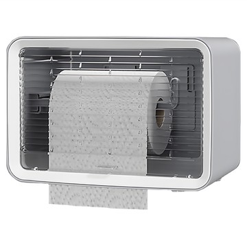 FAmILyLIFE 生活 多功能無痕壁掛紙巾盒 單層款 A-084-G  灰色  1個