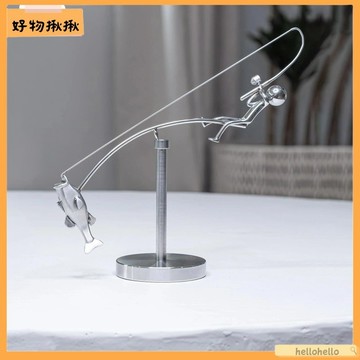台灣直售🛒 The Fisherman Balancing Sculpture釣魚雕塑 漁夫平衡雕塑擺件