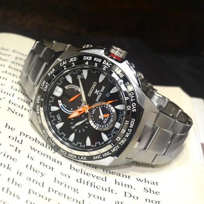 セイコー プロスペックス 逆輸入 海外モデル ソーラー GMT クロノグラフ SEIKO メンズ 腕時計 ブラック文字盤 ステンレスベルト  SSC487P1 サイズ調整無料 | LINEショッピング