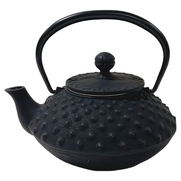 IWACHU 岩鑄 3型急須平アラレ 附濾網 12041  黑色  350ml  1個