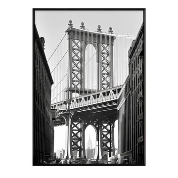 紐約巡禮 曼哈頓大橋 1個  42 x 59.4cm  黑色