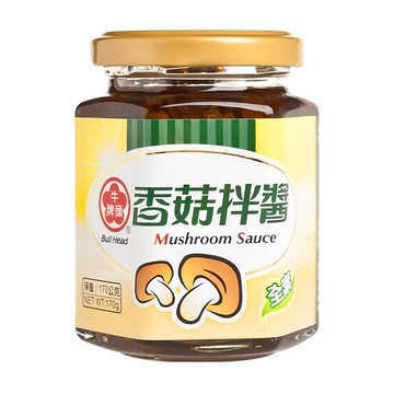 牛頭牌 香菇拌醬  精選台灣在地香菇  無防腐劑  素食可食  170g  1罐