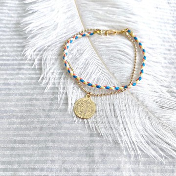 幸運金幣 | 暖色 | 波西米亞風 | 鍊繩手鍊