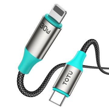 TOTU 拓途 耐寒耐熱 Starry系列 Type-C-Lightning PD充電線傳輸線快充線編織線  1個  星光色  1.2m