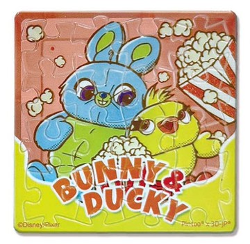 迪士尼Disney 甜夢甜食系列 透明磁鐵拼圖(16片/方形)-爆米花