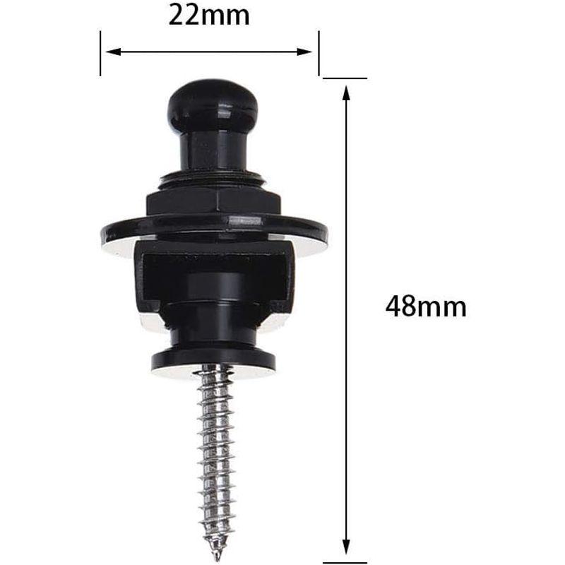 Wolfride 入り ギターストラップロックピン メタル製 取り付け便利 エレクトリックギターストラップロックピン ストラップロック式