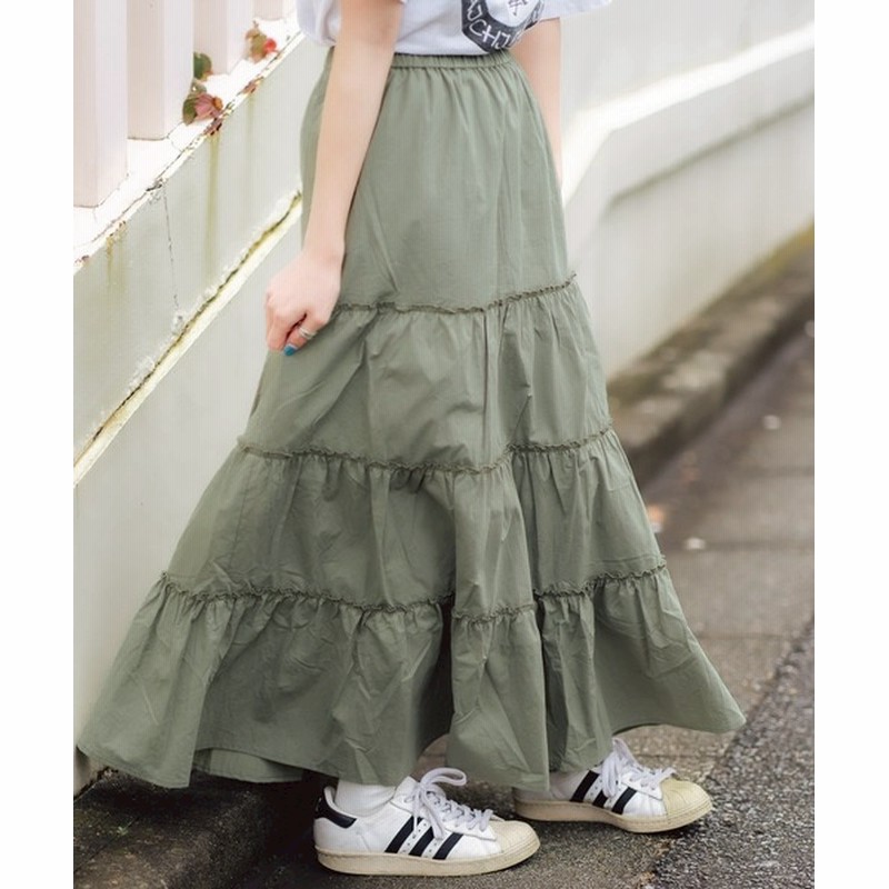 Wego Dukkah 低身長向け ティアードロングスカート Women スカート スカート 通販 Lineポイント最大get Lineショッピング