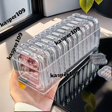 熱銷穿戴甲展示盒 吧唧 收納盒 子幹燥劑穿戴甲透明吧唧盒美甲 收納盒 美甲打包盒