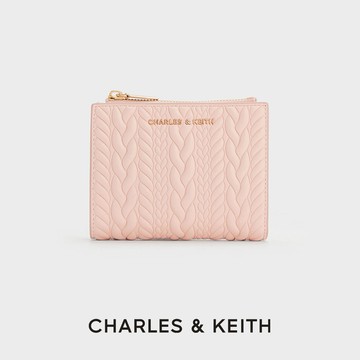 【CHARLES & KEITH】Apolline 麻花編織短夾 LINE禮物獨家禮盒 附提袋｜春季新品｜粉嫩開運色｜情人節快樂｜生日禮物｜快速出貨｜小CK