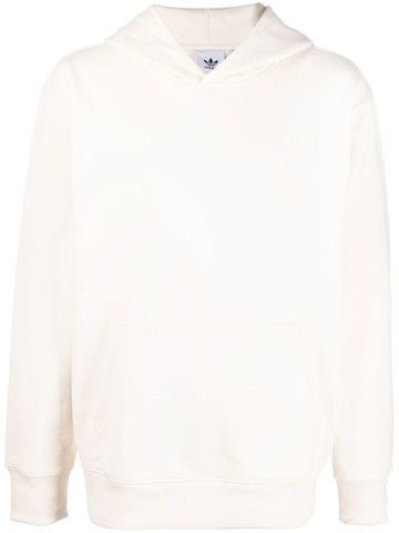 adidas - embroidered-logo detail hoodie - men - Cotton/Recycled Polyester - S - Neutrals