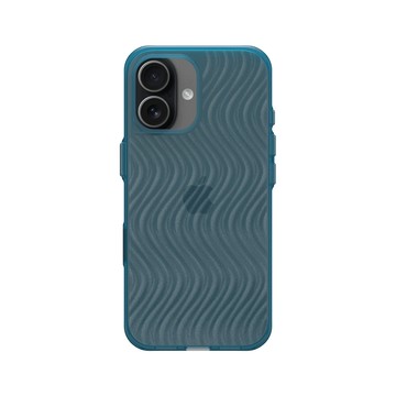 iPhone 17 Clear (相機按鈕) 夜幕藍 - Textured Glass: Luminous Sculpture 玻璃紋理系列：光映雕塑 - 水波紋理玻璃
