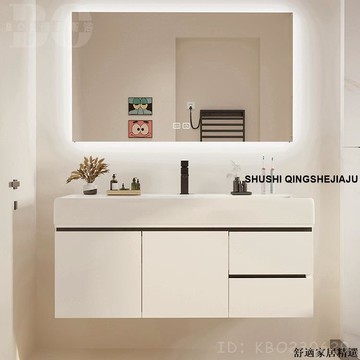 免運 可開發票 【破損包賠】加大浴室櫃組合浴櫃組陶瓷一體盆大盆組合 新款簡約衛浴洗漱臺洗臉洗手盆BOW15