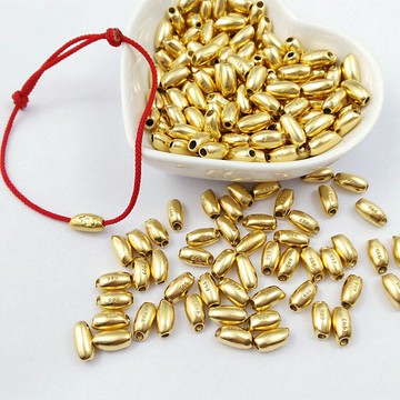 鼠年有米 DIY手鏈沙金保色老鼠愛大米紅手繩鼠年生肖鼠手鏈飾品