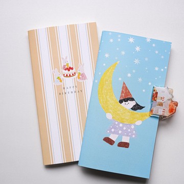 原創TN標准內芯手帳本 彩色插畫混合內頁 鹽系