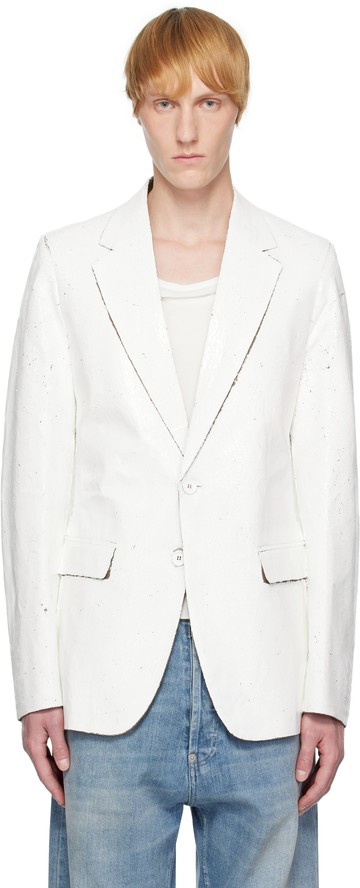 MM6 Maison Margiela 白色涂绘西装外套