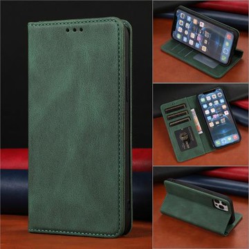 適用三星S21復古膚感皮套S20FE錢包手機殼Note20翻蓋S10插卡S22保護套S24 Ultra對吸皮殼S23 Plus全包防摔殼