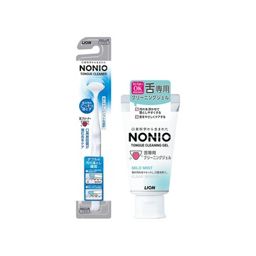 LION NONIO 終結口氣舌苔清潔棒+舌苔清潔凝膠 45g