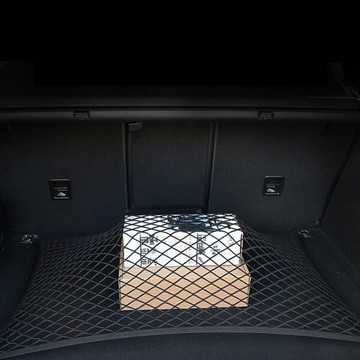 『無名』 露營必備 彈力 後車箱 收納網袋 置物網 固定網 置物袋 魔鬼氈 收納袋 耐重 車用 P02103