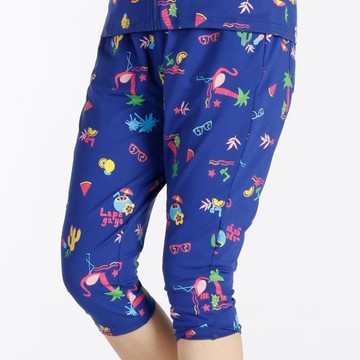 (免運)La Pagayo拉柏家雅夏裝女裝寬松大碼針織顯瘦時尚運動休閑七分褲