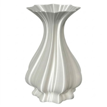 FLORAL M 花藝 法式波西塔塔珠光花瓶  白色  20 x 10.5cm