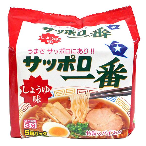 ★まとめ買い★　サンヨー　サッポロ一番　しょうゆ味５Ｐ　×6個