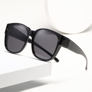 新款套鏡女大框高級感墨鏡男便攜一鏡兩用駕駛不易滑落簡約時尚潮