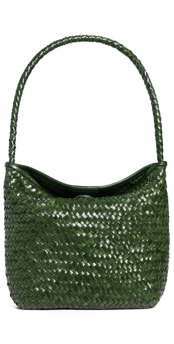 Madewell Woven Shoulder Bag Golf Green One Size