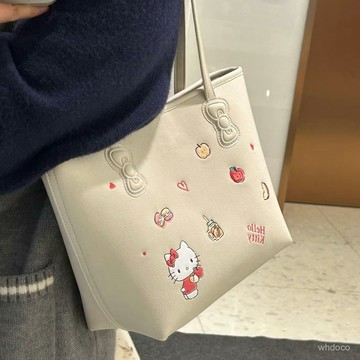 👜 卿選好物 👜hellokitty三麗鷗新款大容量百搭通懃託特包kt凱蒂貓腋下包