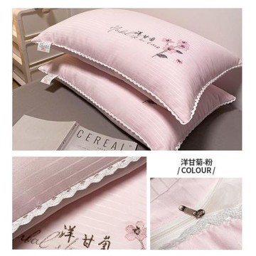 一對裝枕芯洋甘菊羽絲絨午睡枕頭枕芯單雙人家用酒店枕芯一對床品