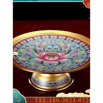 新唐紋合金供果盤 供盤 彩水果盤 家用拜神【議價】