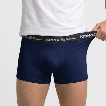 [iONNO] 冰沙360-奈米涼爽冰絲男士平口內褲-航海藍